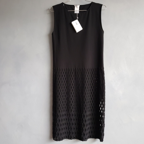 WOLFORD BLACK TANK DRESS LAZER-CUT SIZE XS, S - Picture 13 of 14